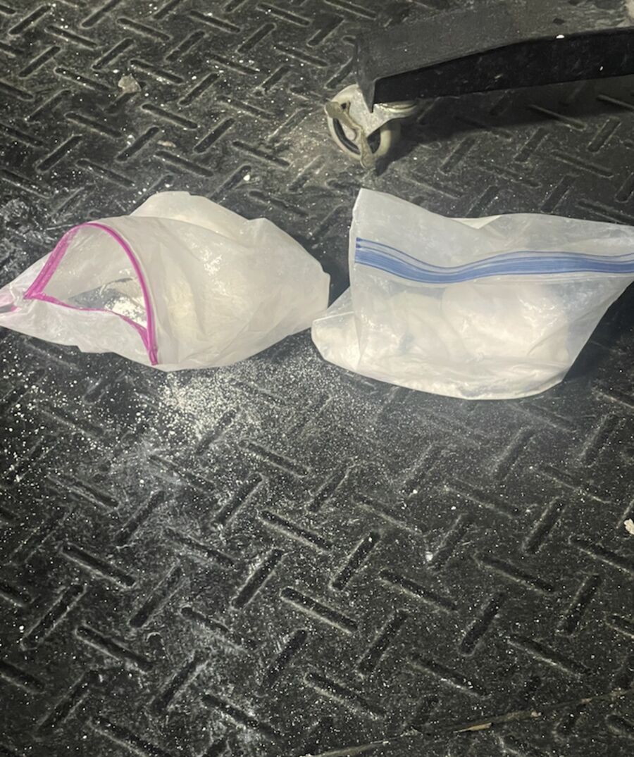 Ziplock bags split open on gym floor